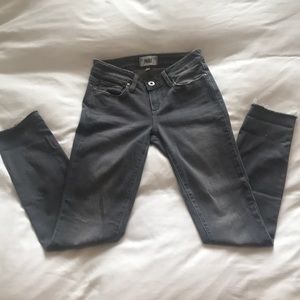 Paige Verdugo Ankle Sea Salt Raw Hem Skinny Jeans